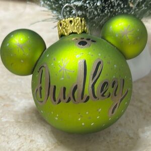 Disney Mickey Mouse Ornament “Dudley” + Paw Print